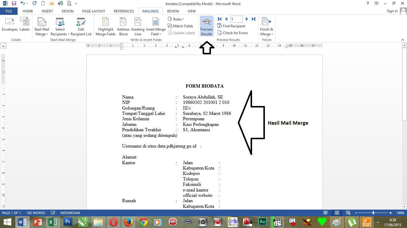 Cara Membuat Mail Merge Office 2013 | cara membuat mail merge word 2013 lengkap sekedar trick Cara Membuat Mail Merge Office 2013 | cara membuat mail merge word 2013 lengkap sekedar trick