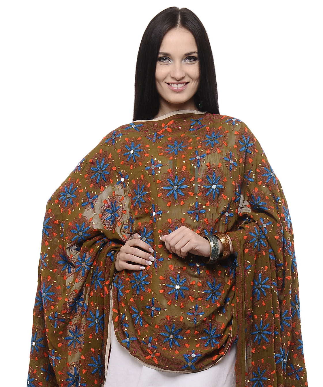 Handmade phulkari dupatta  hand embroidered phulkari dupatta designs