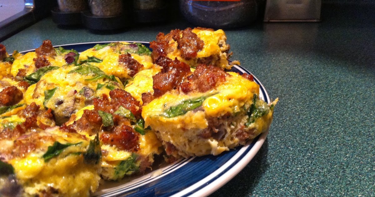 My Paleo Living Sausage and Spinach Egg Muffins