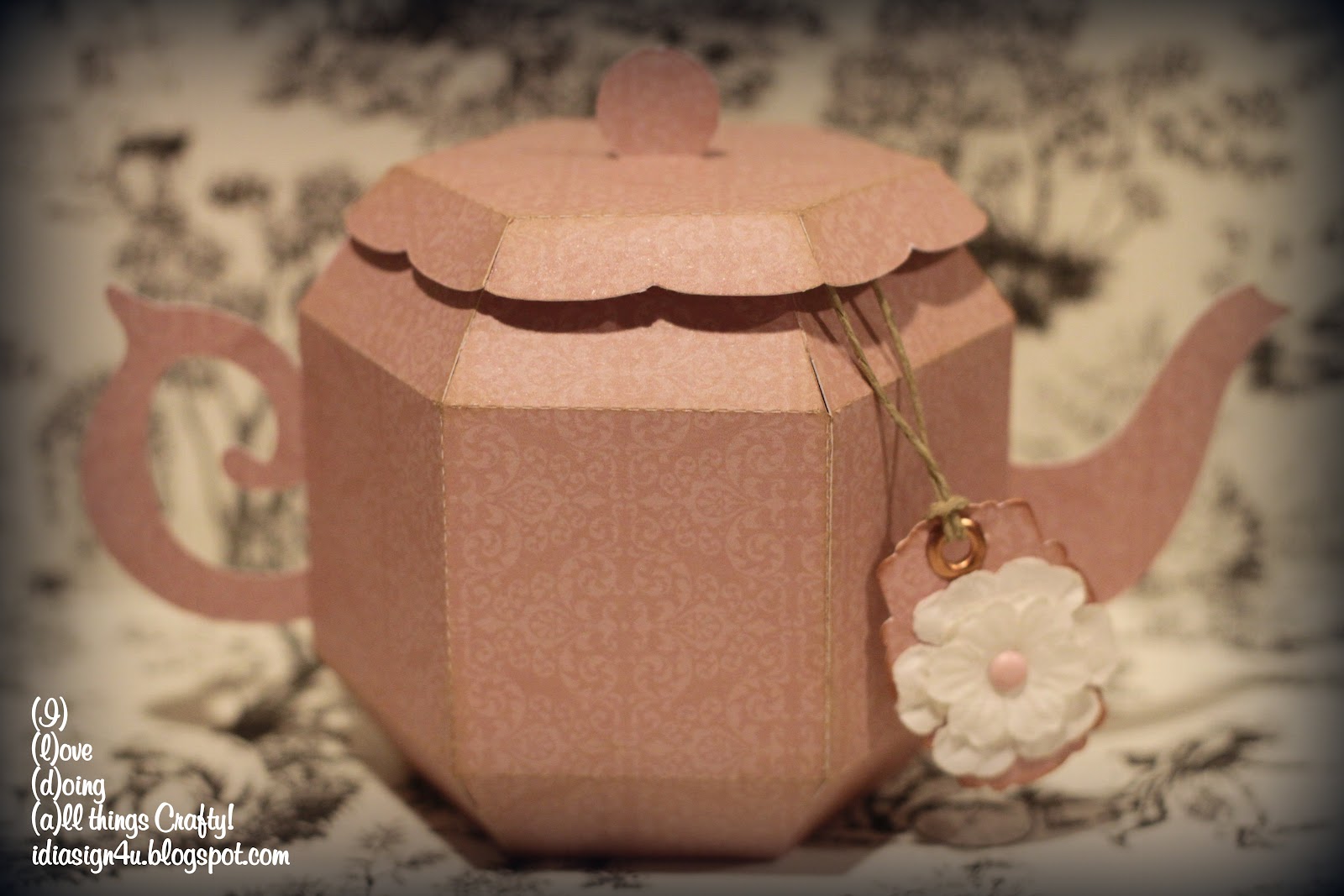 I Love Doing All Things Crafty 3D Paper Tea Pot