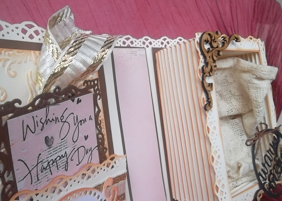 Crafters Corner SHADOW BOX BOOK CARDVINTAGE STYLE