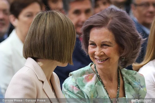 ueen Letizia of Spain, Queen Sofia, and Alfonso Alonso attend 'Queen Sofia Awards' at El Pardo Palace