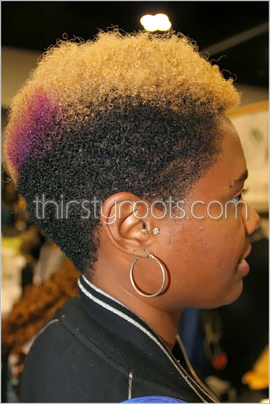 Colored Natural Hair Mohawk