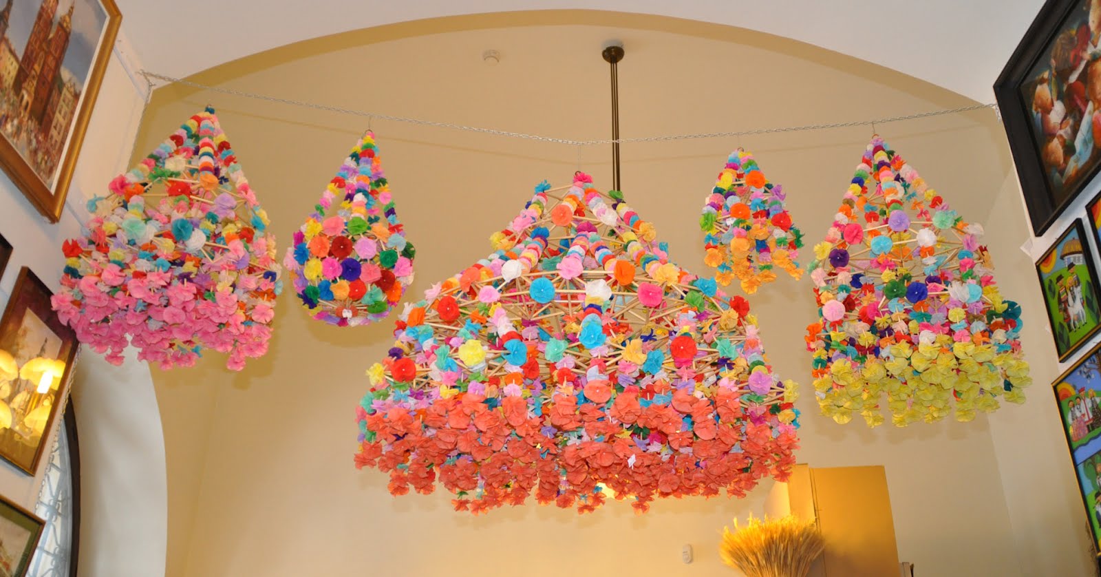 Lost Found Polish Paper Chandelier