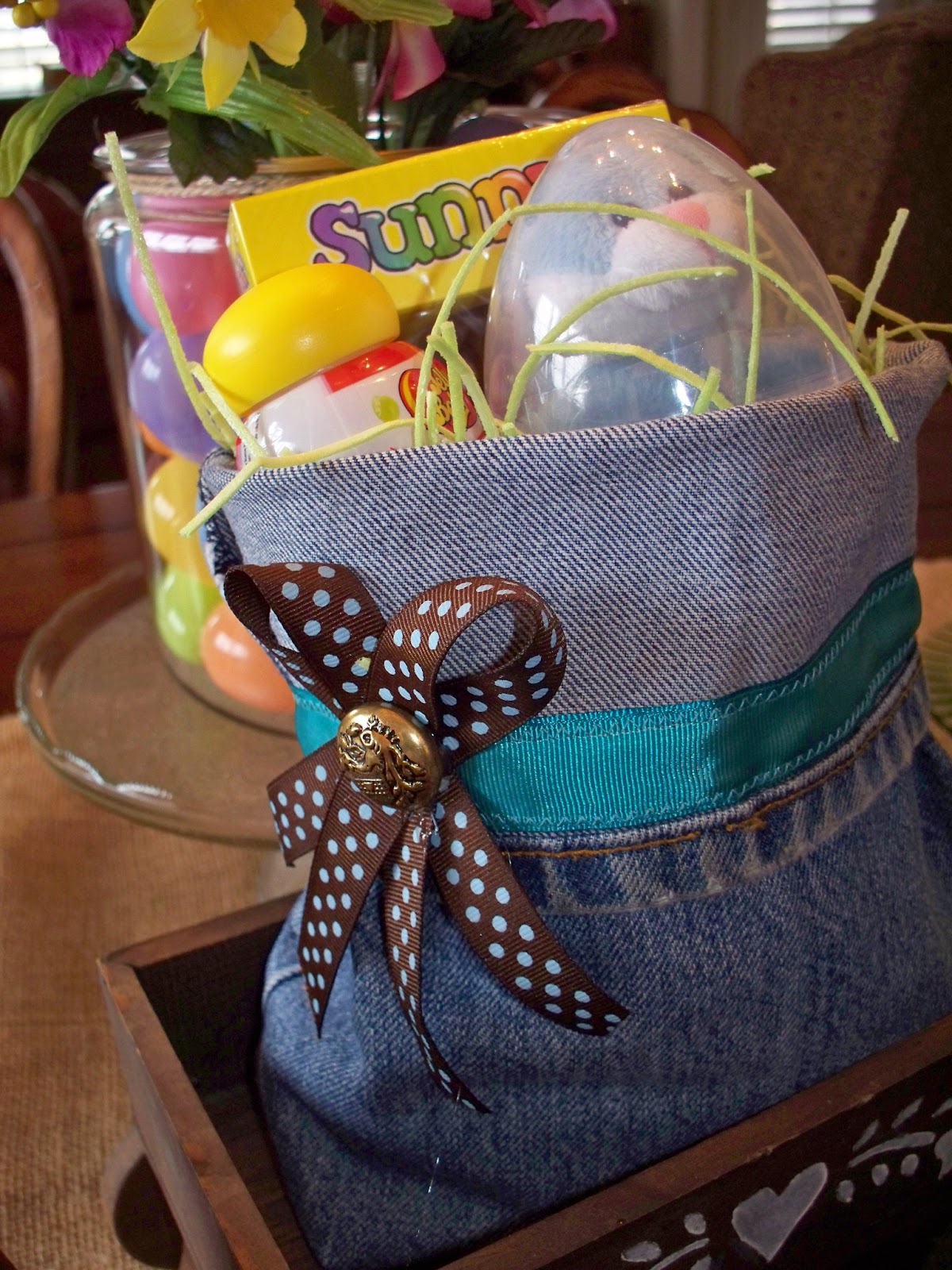 Carol's Heirloom Collection Denim Easter Baskets