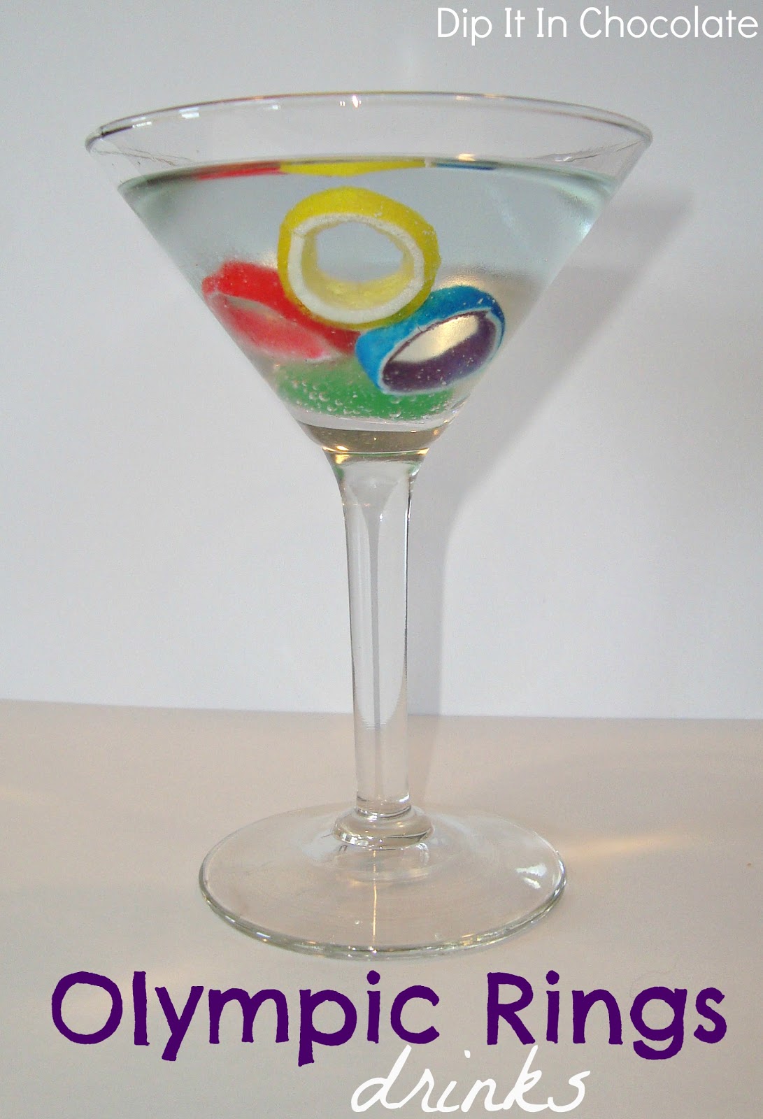 Olympic Rings Drinks Dip it in Chocolate