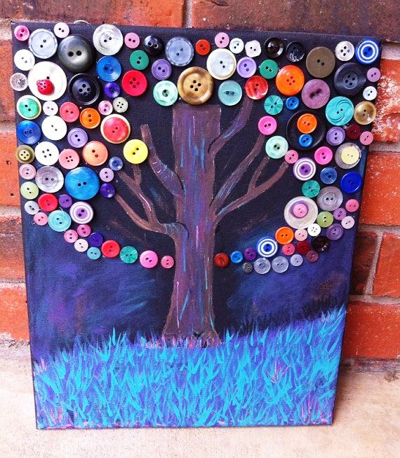 button on canvas art origami instructions art and craft ideas