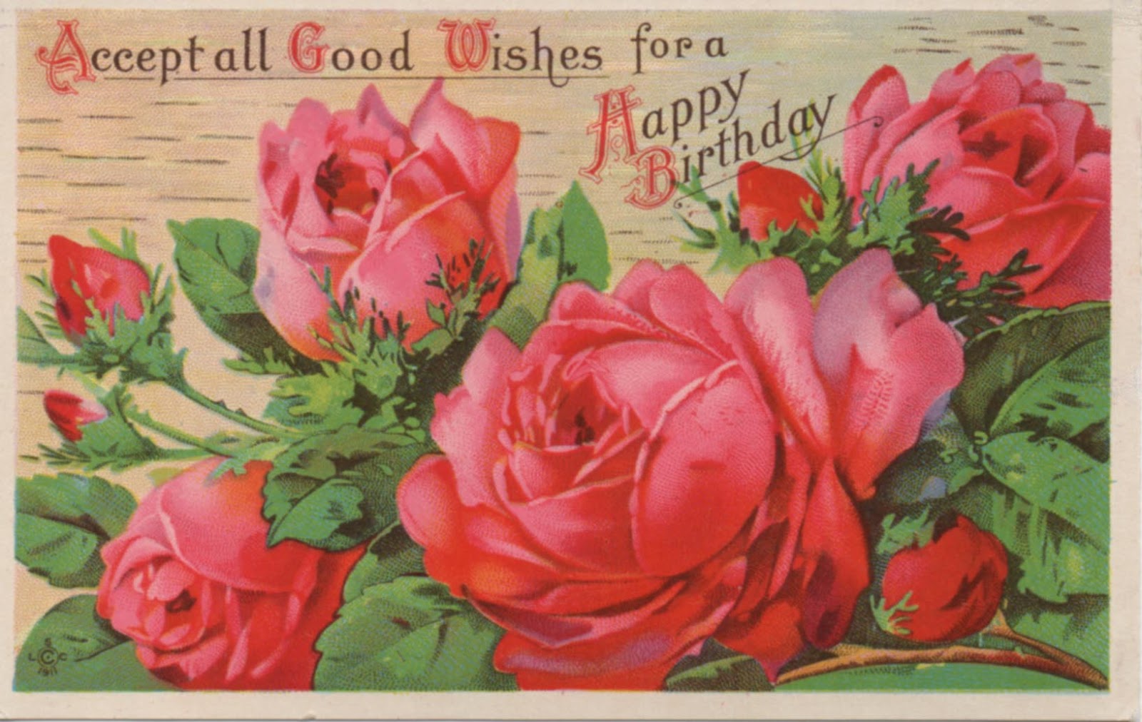 FREE ViNTaGE DiGiTaL STaMPS**: Free Vintage Printable - Happy Birthday Roses