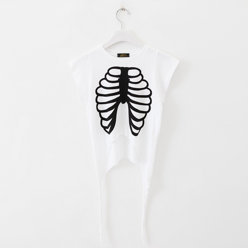 Rib Cage Print Crop Top