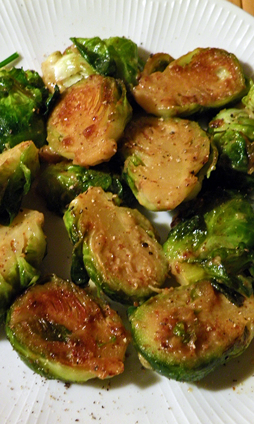 Seasonal Eating Maple Mustard Brussels Sprouts