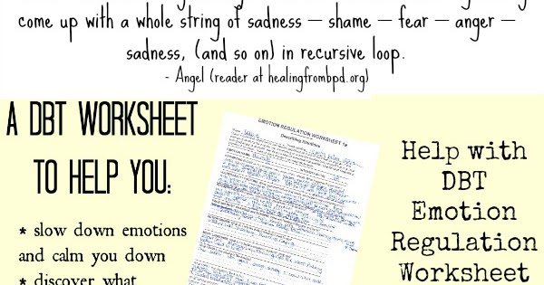Emotional regulation worksheets for adults picture