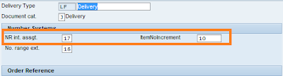 Number assignment in Delivery Document Type