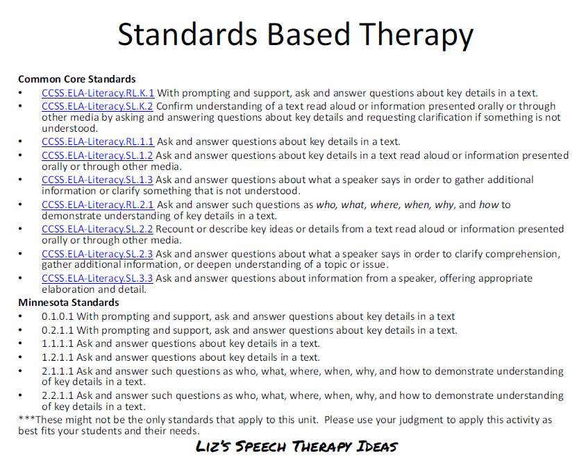 Liz's Speech Therapy Ideas Understanding Sentences with Jewel