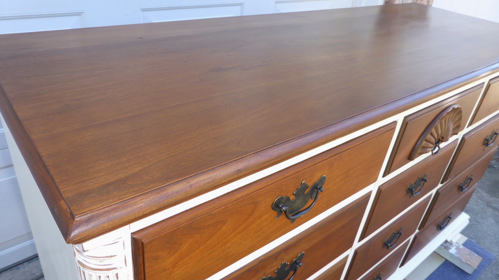 Sweetly Chic Classy White and Cherry Dresser