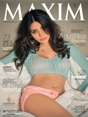 Hot Actress Anushka Sharma on the cover of Maxim 