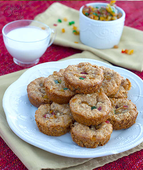 Fruit Cake Bites Heat Oven to 350