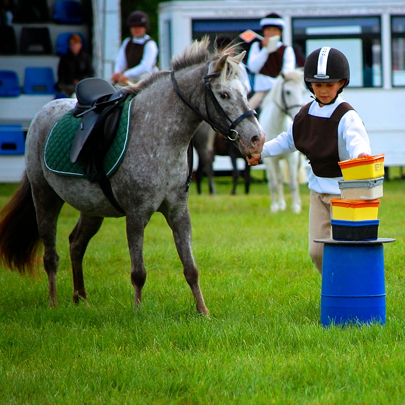 A young competitor at the Blair Castle International Horse Trials