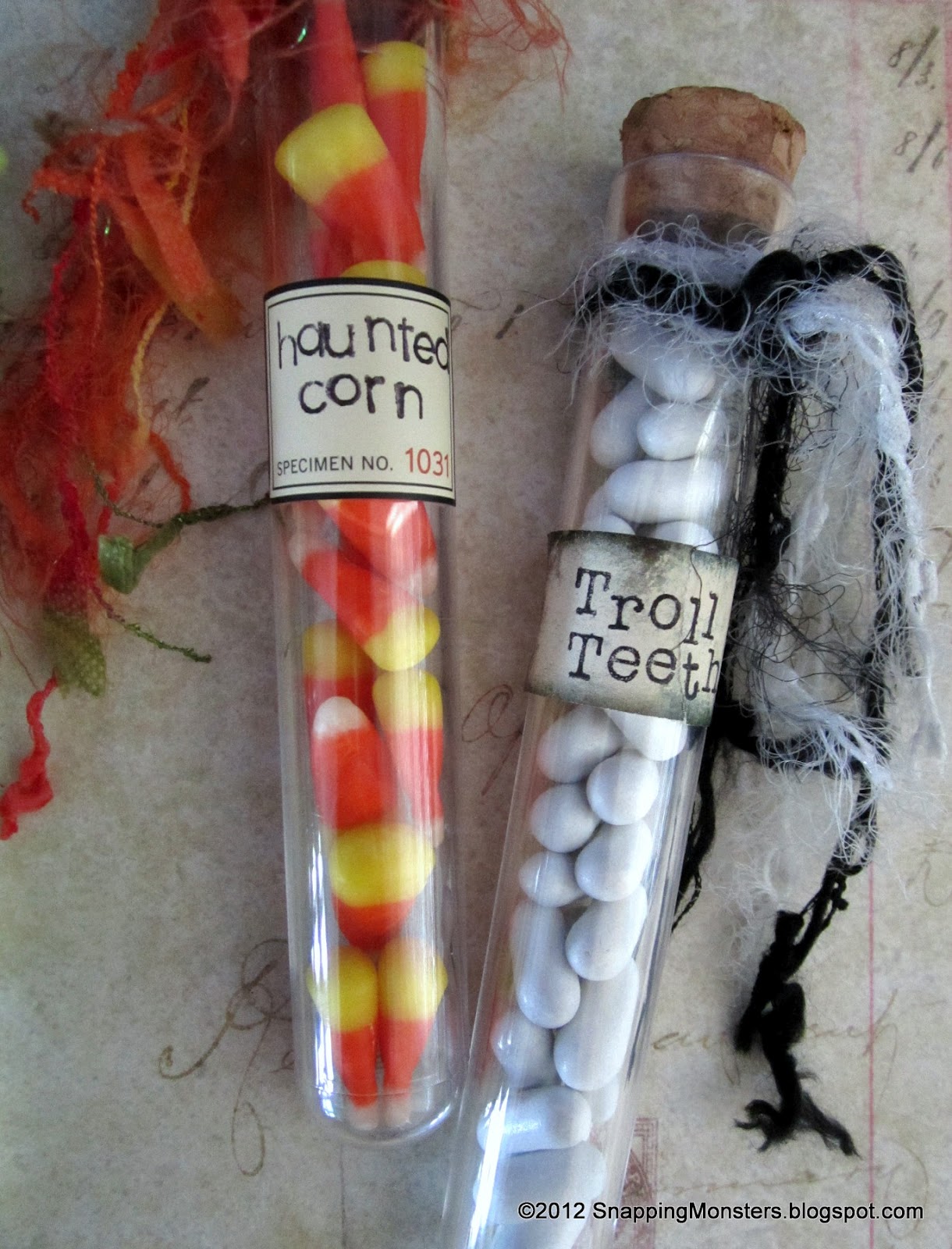 Snapping Monsters Tutorials Halloween Test Tube Treats