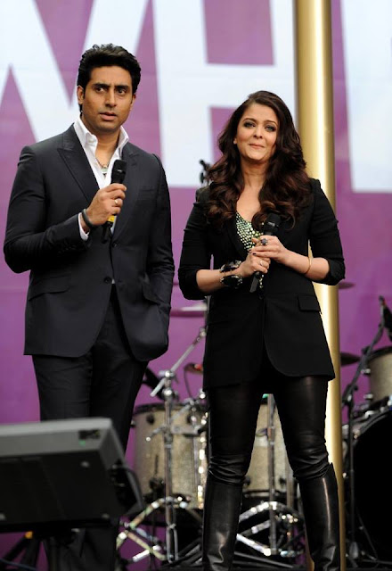 Bollywood Sweet Couple Aishwarya & Abhishek at Chime For Change concert 