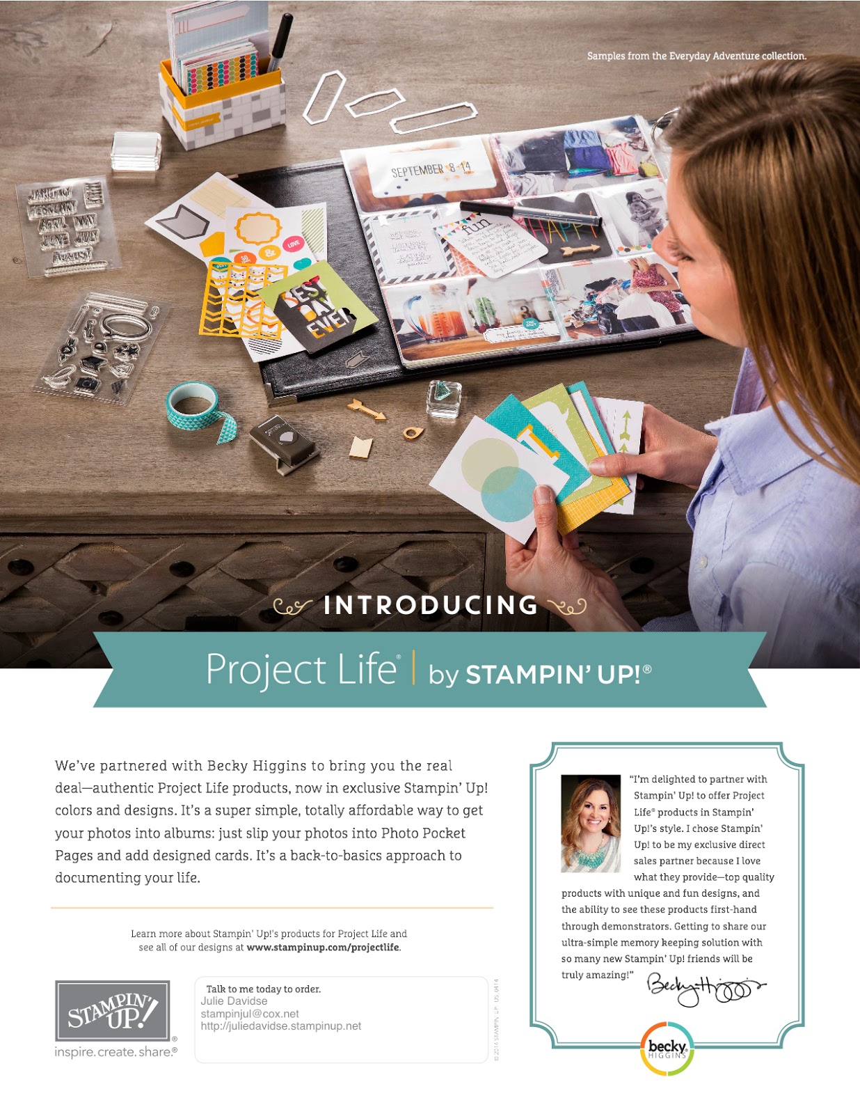 StampinjulJulie Davidse Stampin' Up! Demonstrator Project Life by