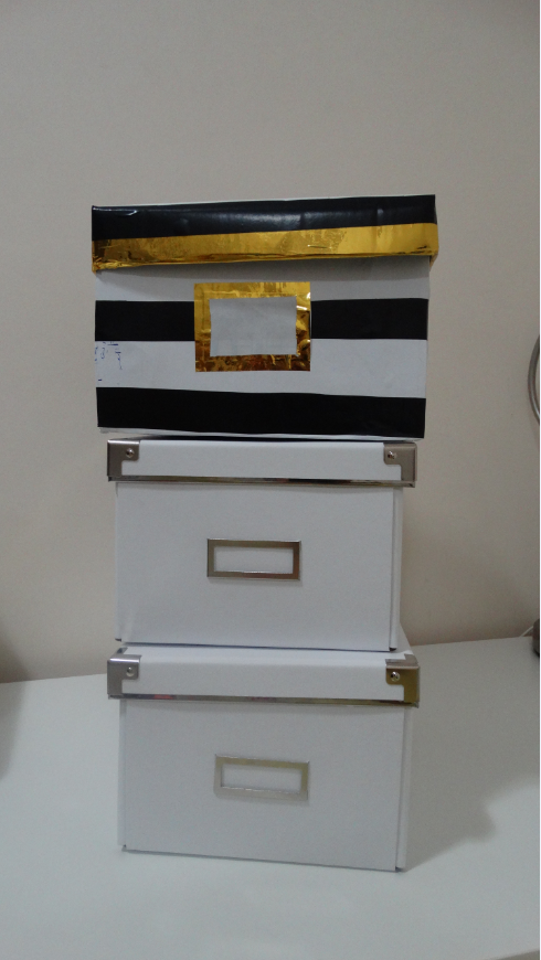 كيفية عمل صندوق بالغطاء من الكرتون شبه صندوق ايكيا 2015 حنه 7