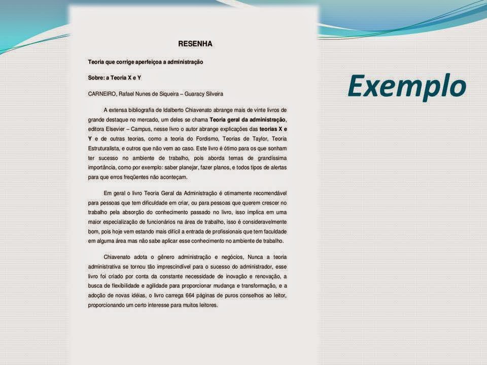 Exemplo de resumo critico de um texto