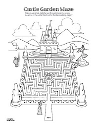 Castle Maze Colouring Sheet