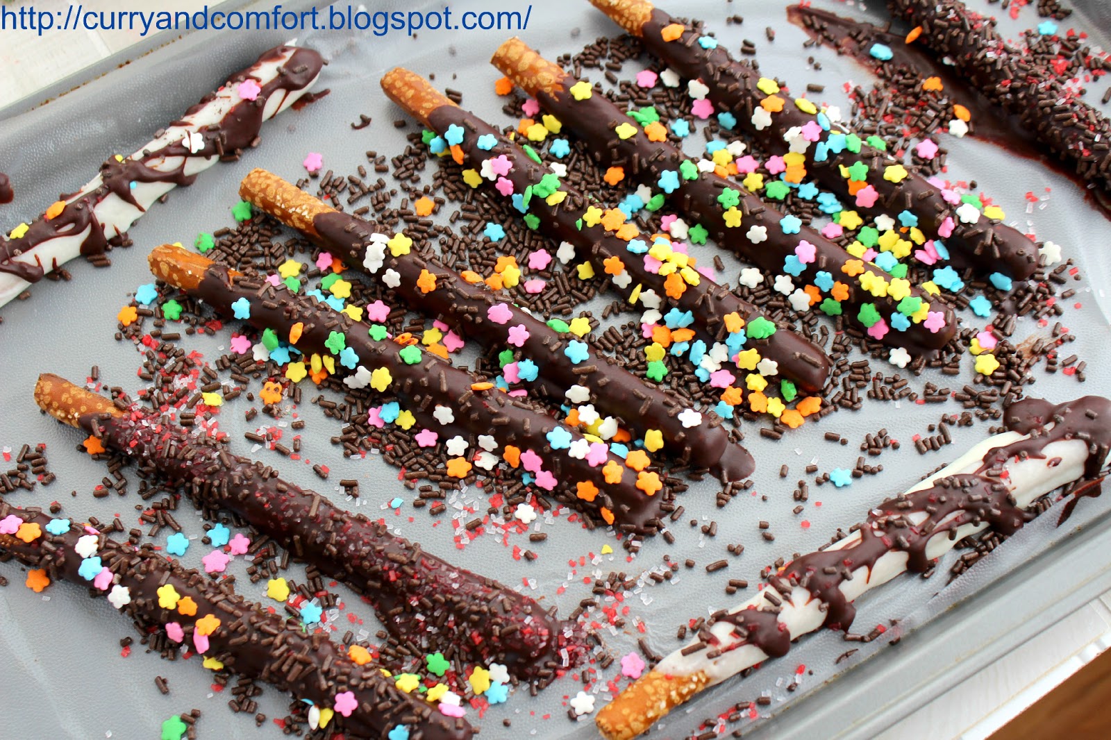 Kitchen Simmer Chocolate and Candy Covered Pretzel Rods