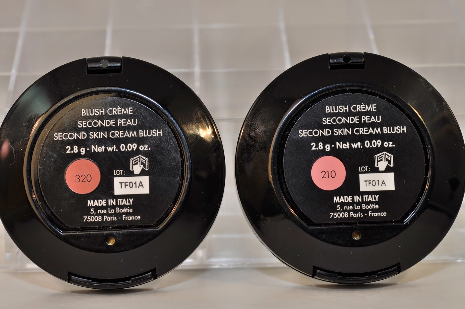 Make Up For Ever HD High Definition Blush Cream in 320 and 210 Swatches