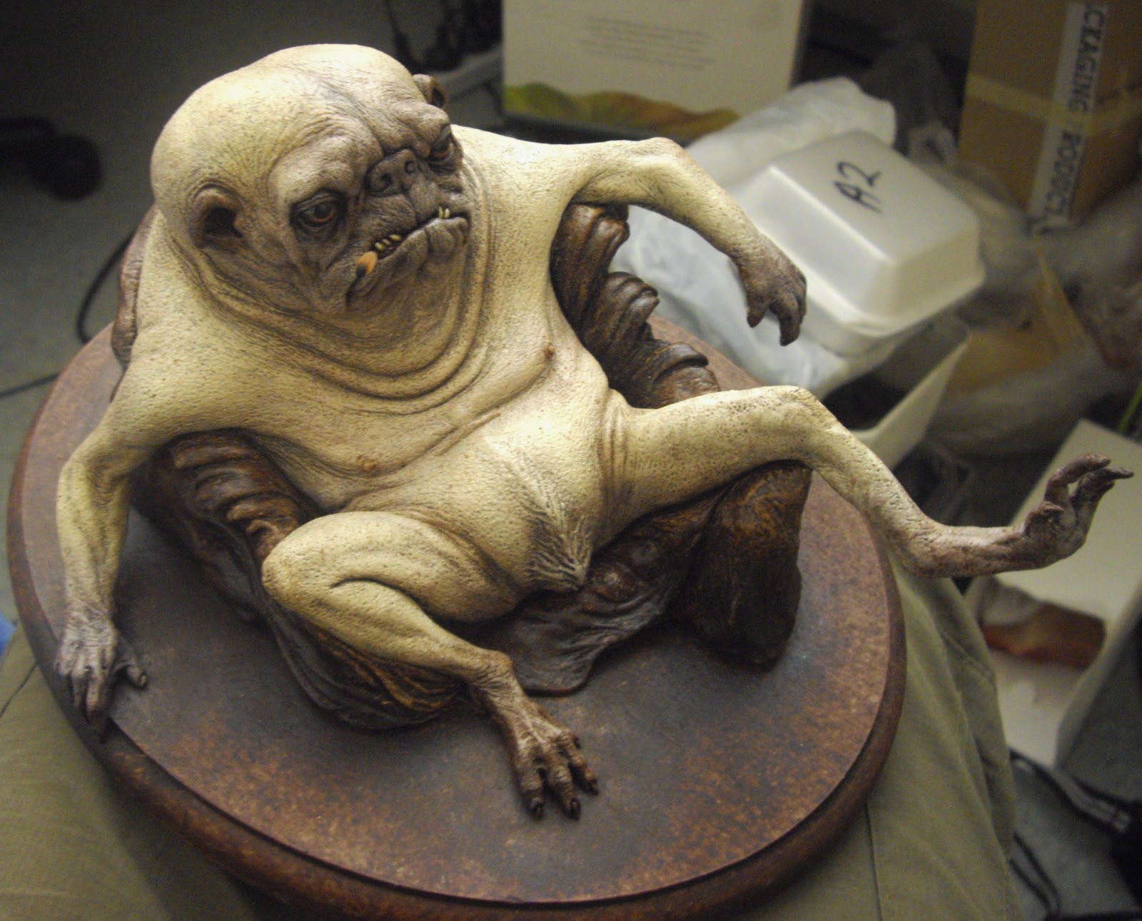 Aris Kolokontes art.: Pug creature painted.