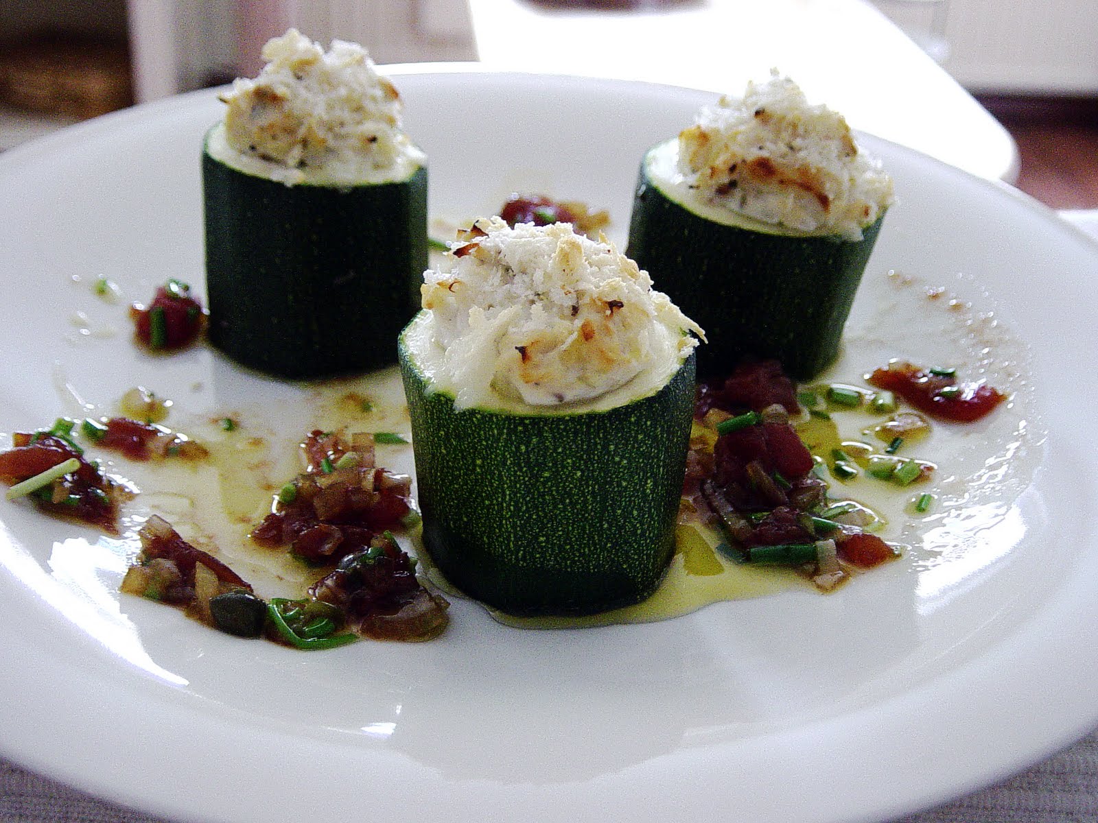 Eetplezier Gevulde courgettes met geitenkaas Jeroen Meus