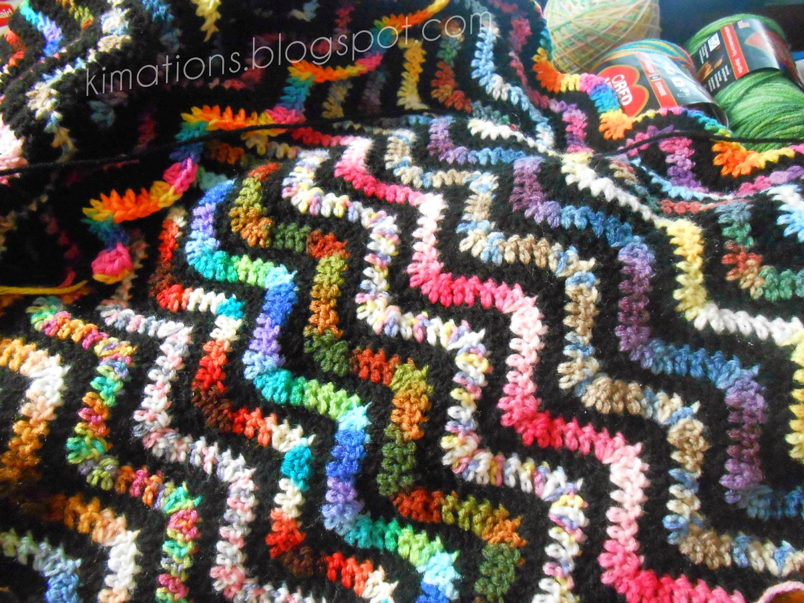 Kimations: Variegated Variegated Crochet Ripple Afghan