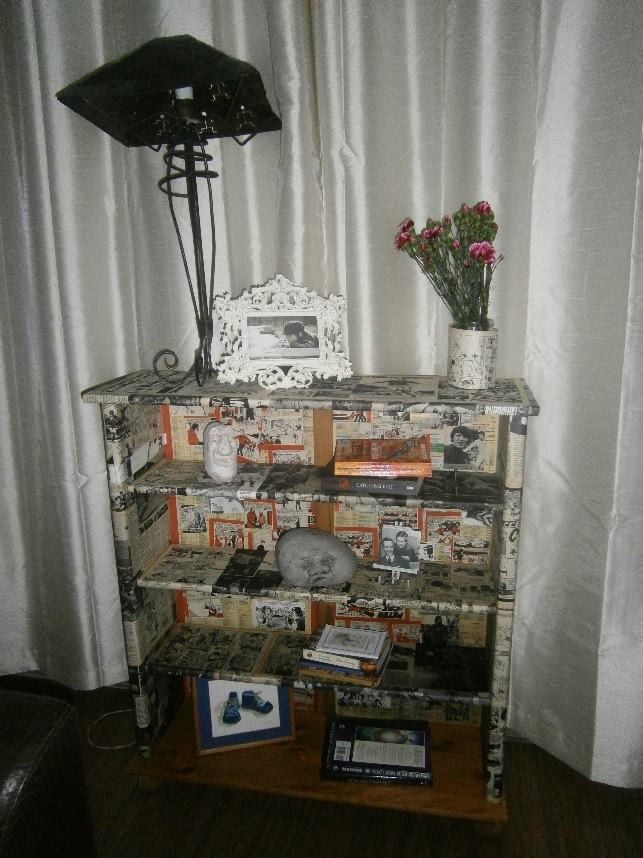 The Art Of UpCycling How To Do Paper Mache Book Shelf Repurpose