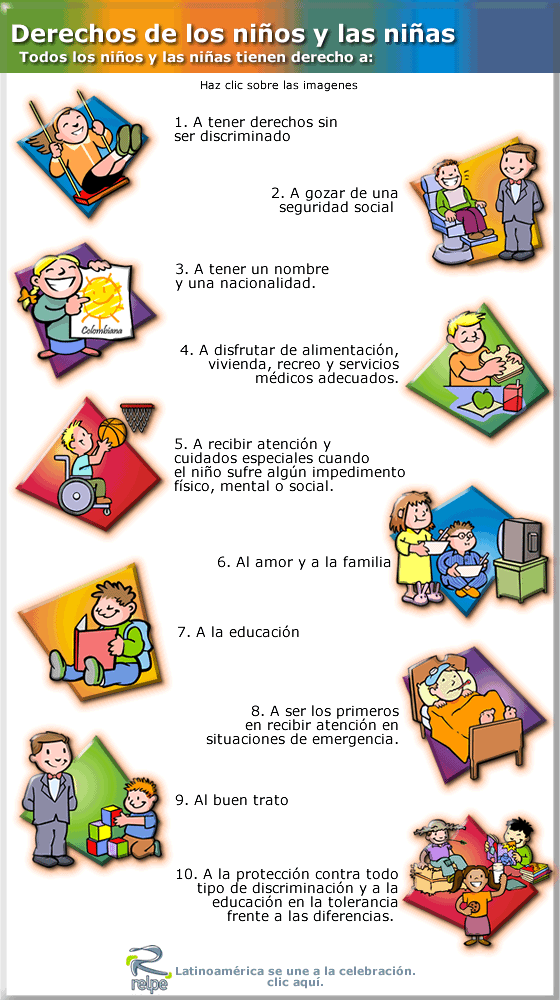 DECALOGO DE DERECHOS Y DEBERES DE LOS NINOS decalogo de derechos y deberes de los ninos: