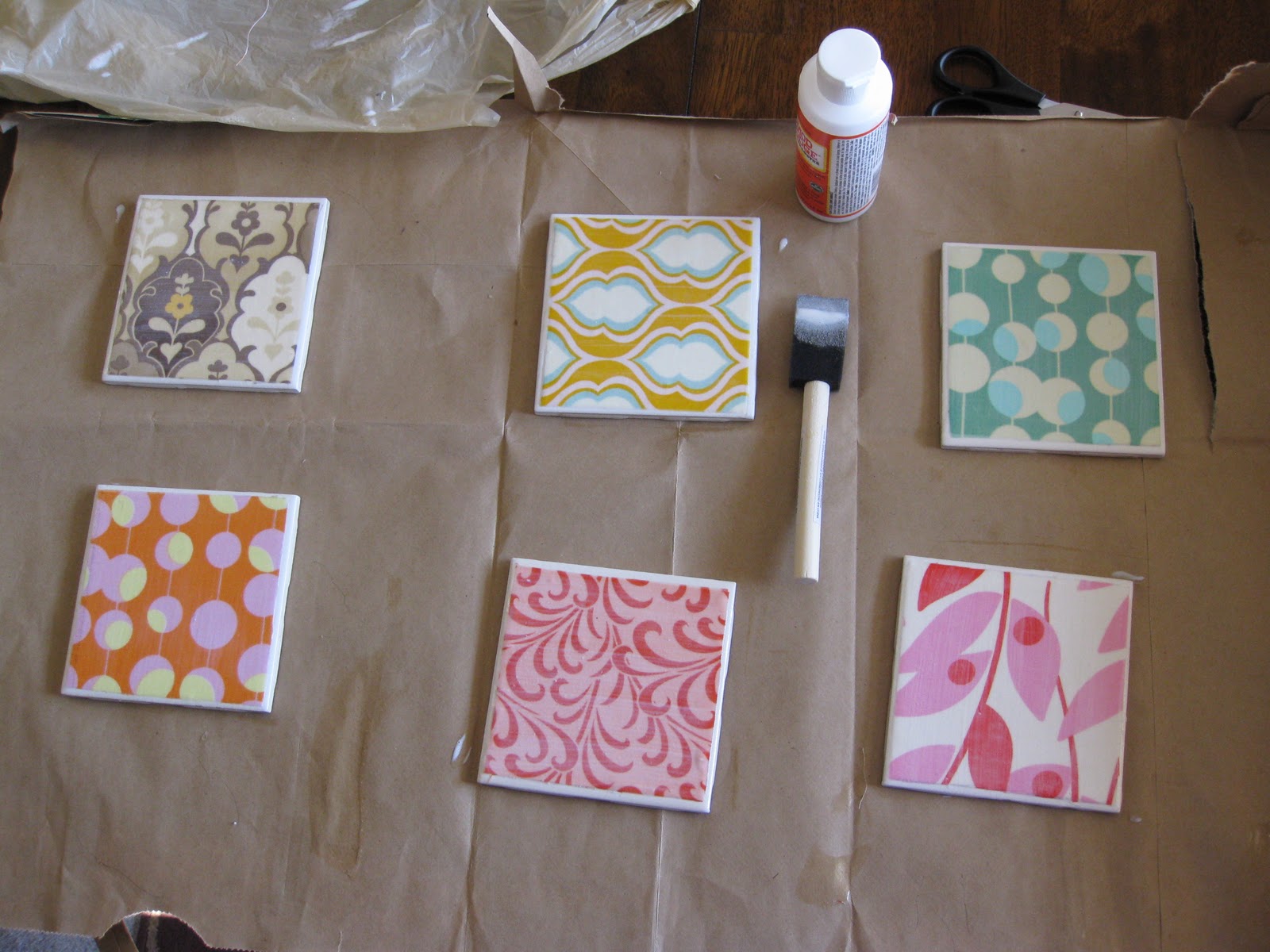 Crafty & Sassy Homemade Tile Coasters
