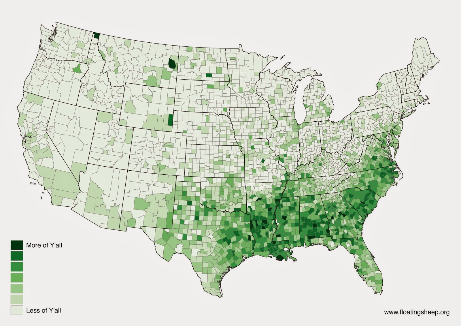Y'all in the U.S. [1600x1131] r/Map_Porn