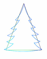 Kid Exam: Cool drawing of christmas tree at kid exam