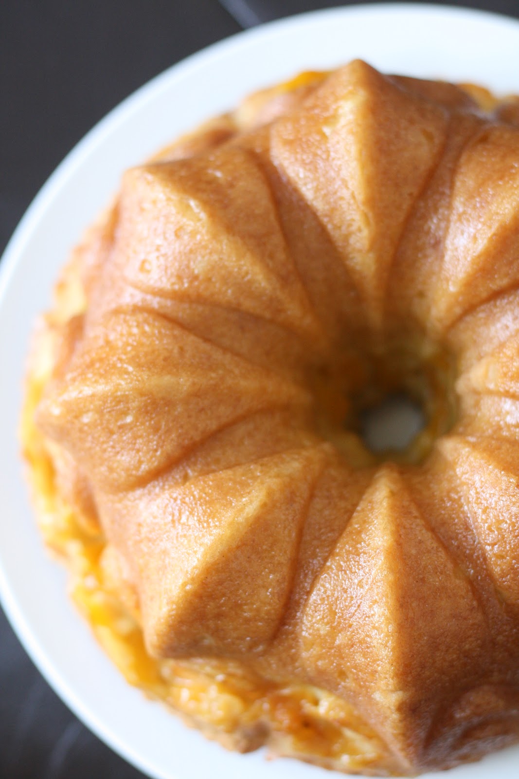 Week of Menus Peach Vanilla Bean Bundt Cake with Peach Soaking Syrup