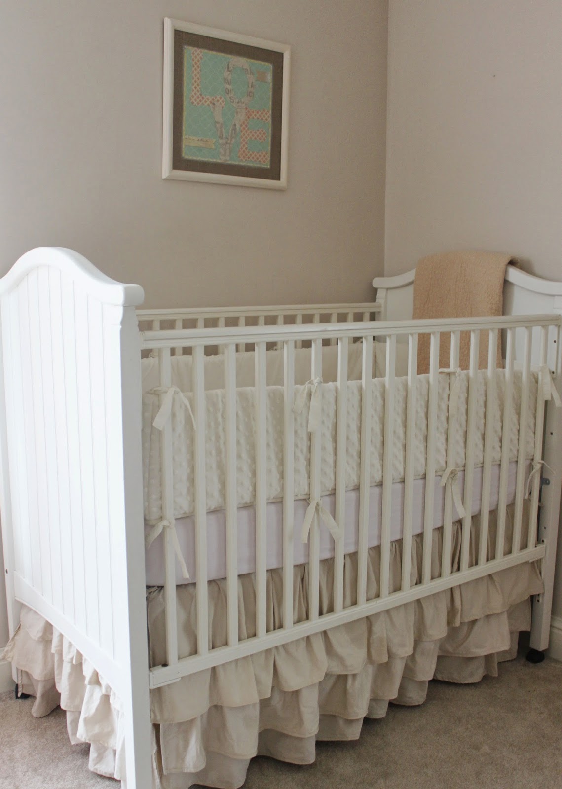 Namely Original Diy Ruffled Crib Skirt And Wall Art