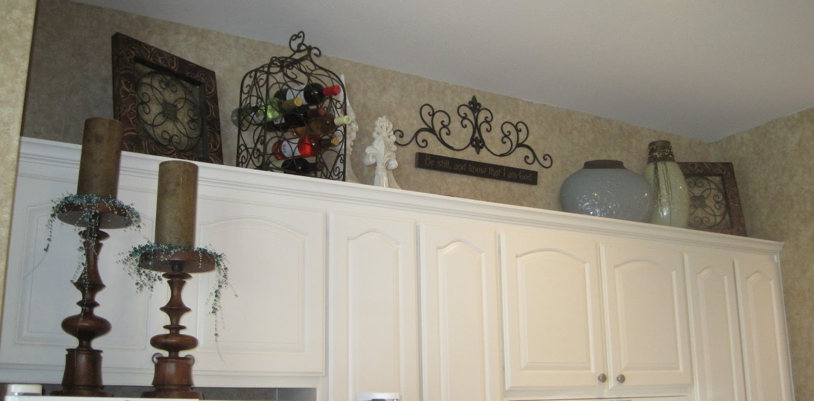 Decorating above my cabinets ideas