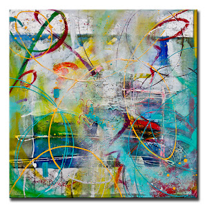 Abstract Painting "A Bright Sunny Day" by Dora Woodrum