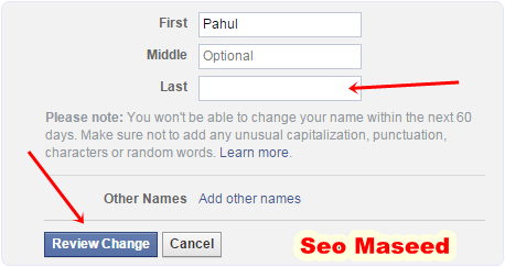 Trick To Make Single Name On Facebook - 2015 | Computer Tricks
