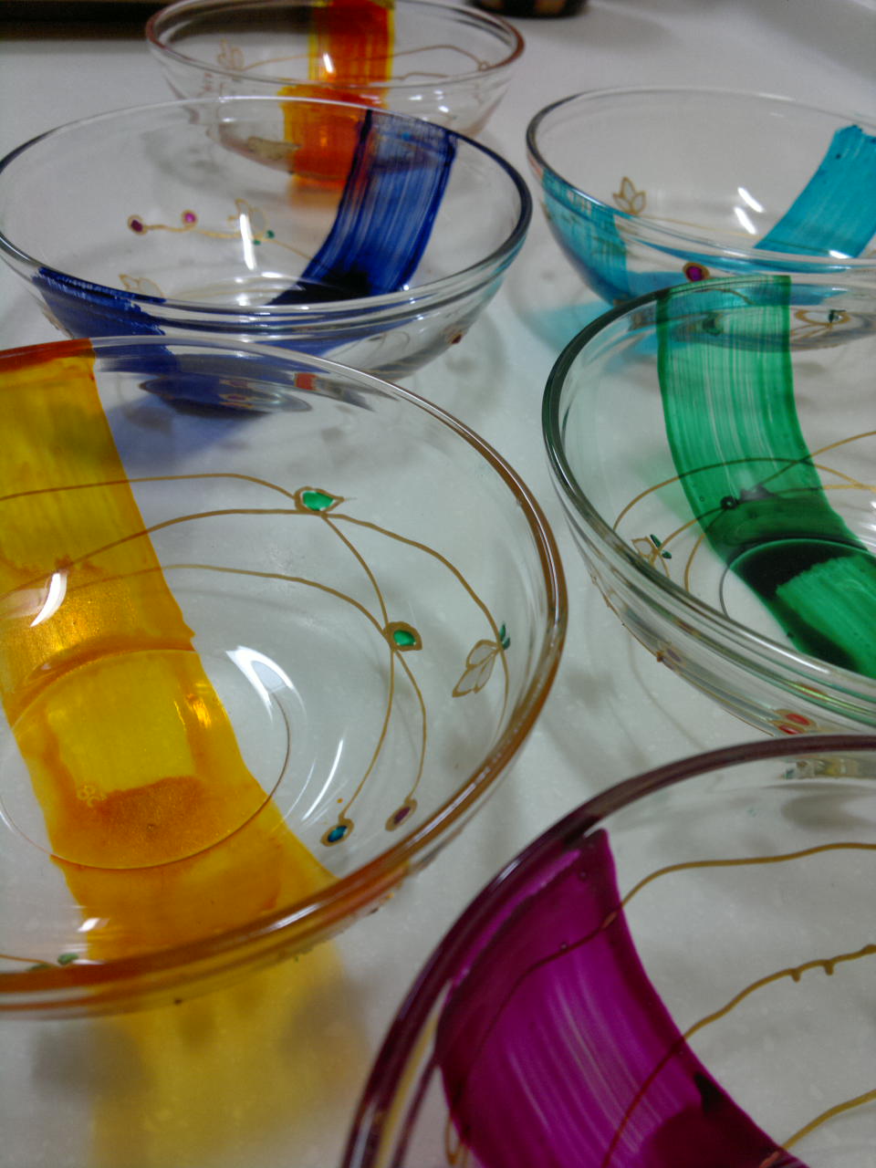 Anything Art Hand painted Glass Bowls