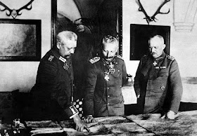 Hindenburg el Kaiser Guillermo II y Ludendorff