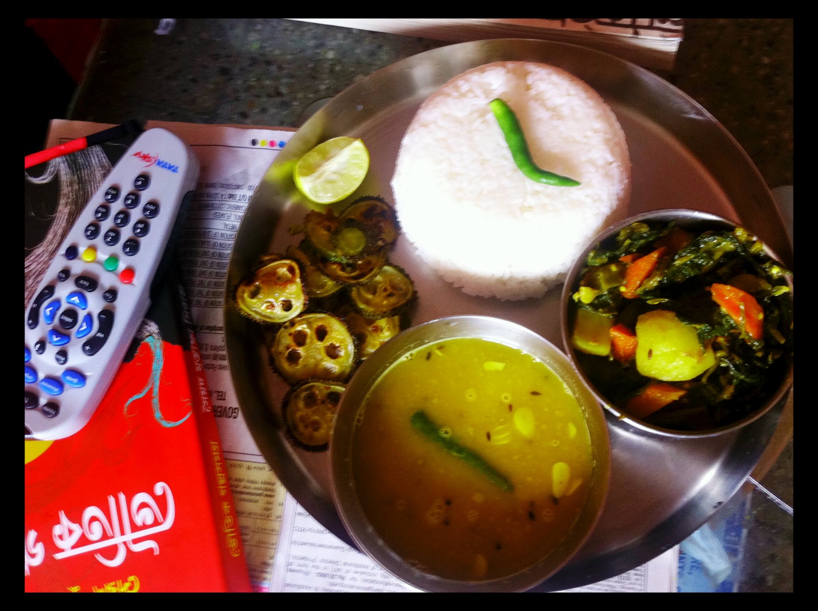 Curries & Stories A simple Bengali lunch spread