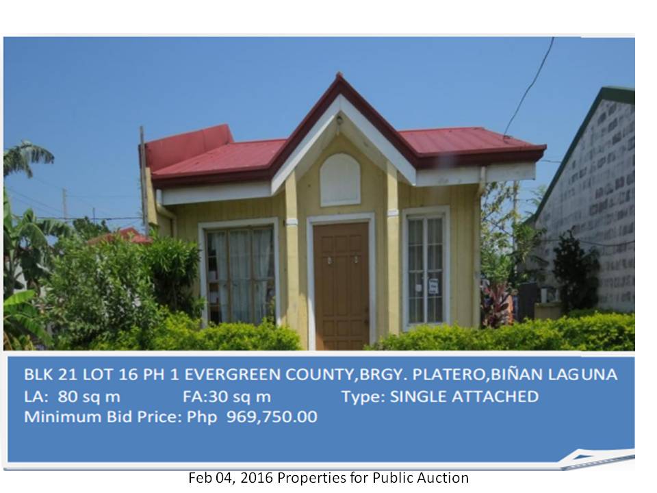 Pag-Ibig House And Lot For Public Auction