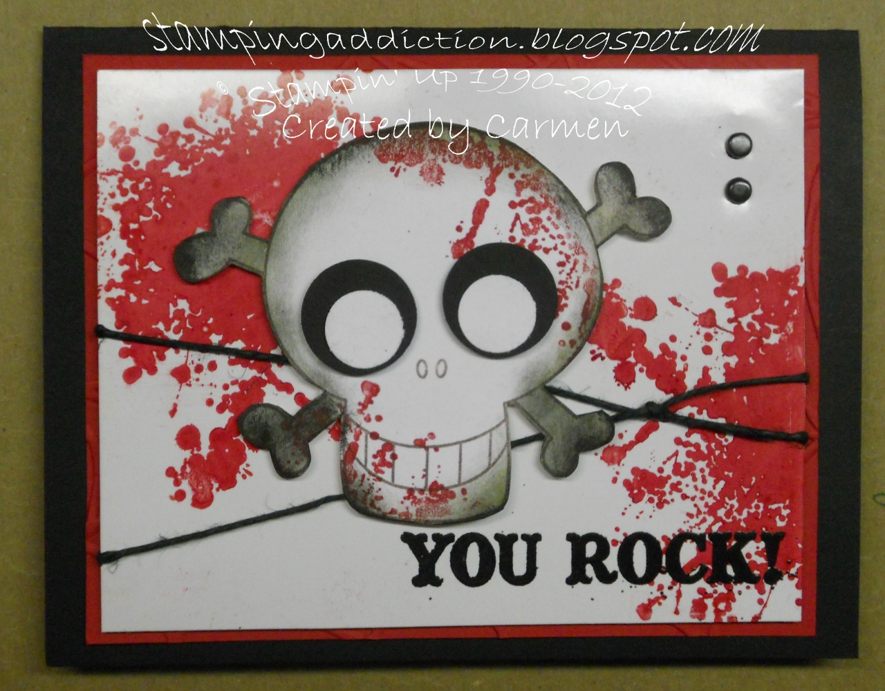 Stamping Addiction Happy Birthday Zombie Style!