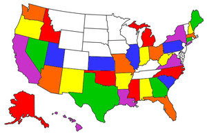 US States we have visited...