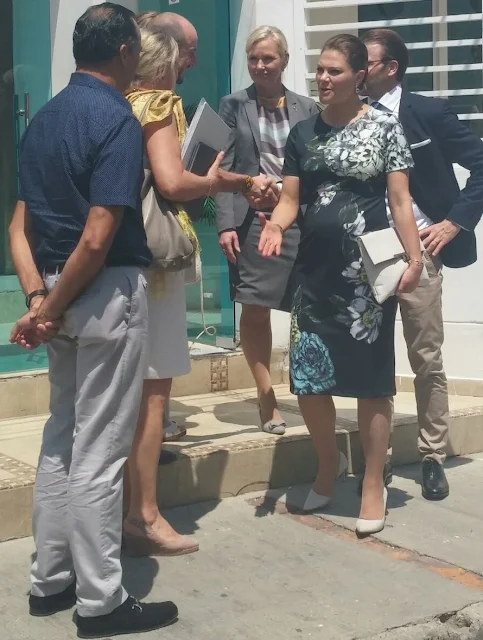 Crown Princess Victoria of Sweden and Prince Daniel arrived to Agencia Colombiana para la Reintegración (Agency for Reintegration) in Cartagena, Colombia.