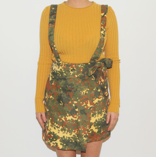 [Stylenanda] Military Suspender Skirt KSTYLICK Latest Korean